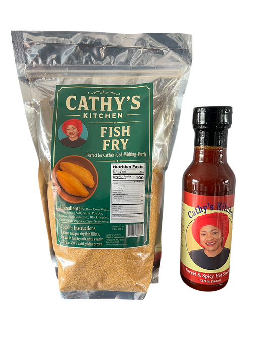 Cathy's Fish Fry + Sweet & Spicy Hot Sauce (New Combo / Save 10% Now)